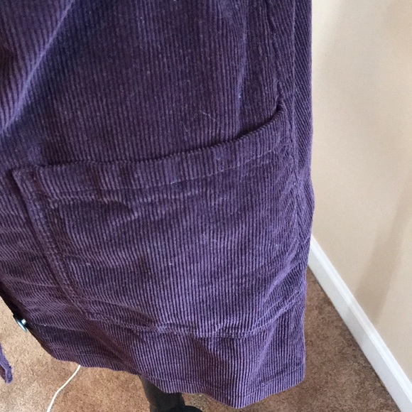 BDG plum corduroy suspender mini dress size s - Picture 5 of 9